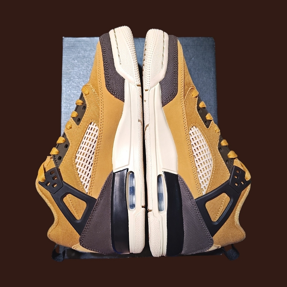 🚻 6.5Y US — Jordan Spizike Low GS 2024 [FLAX/BAROQUE BROWN–BLACK] FQ1759-202 - Picture 4 of 9